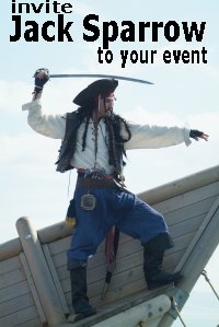 Invite Jack Sparrow to your event