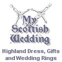 My Scottish Wedding highland dress gifts and wedding rings